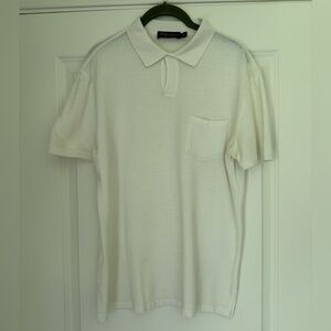 Ralph Lauren Purple Label White Polo Short Sleeve Knit